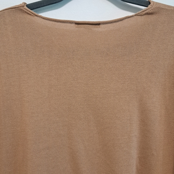 It Is Well LA Boxy Sweater Tan Lightweight Oversized Rolled Neck Size M - Picture 7 of 11